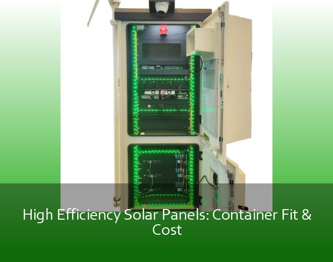 High Efficiency Solar Panels: Container Fit & Cost